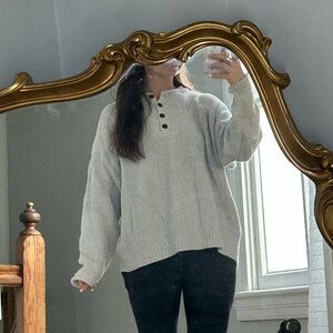 Natural Reflections Gray Oversized Sweater